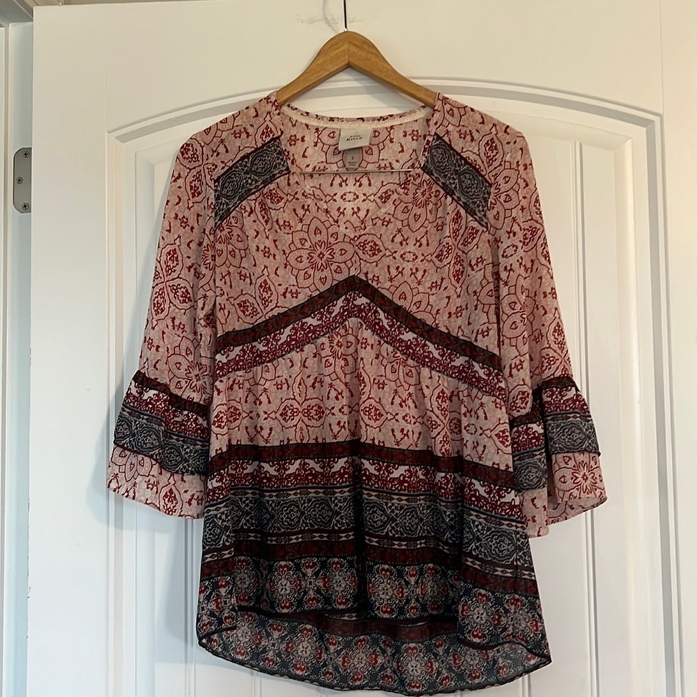 Knox Rose Aztec Blouse Small